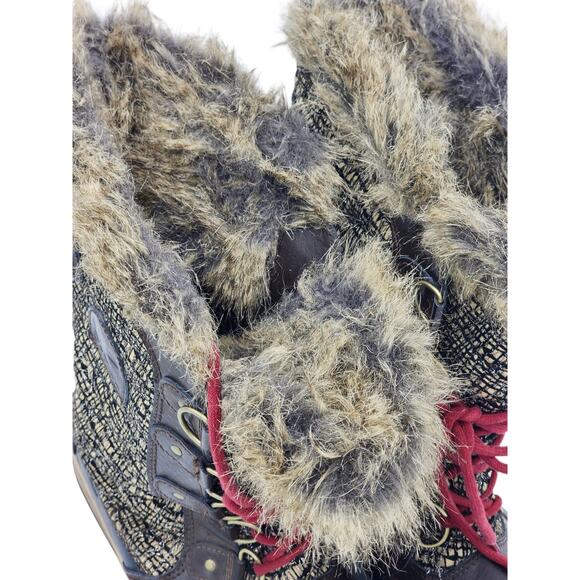Sorel Tofino Boots Womens 9 Faux Fur Waterproof Winter Snow NL2388-231 Gorpcore - Picture 10 of 16